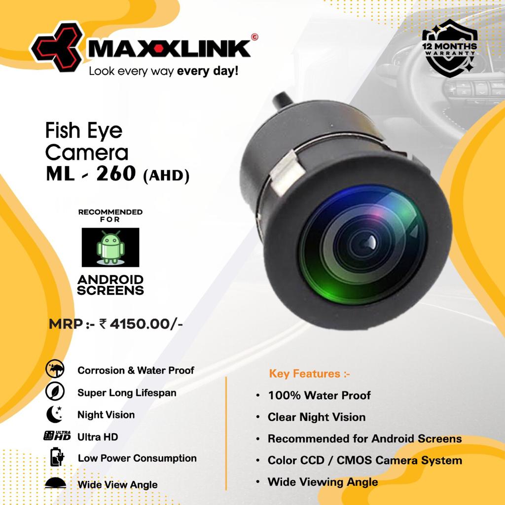 Maxxlink ML 260 Fish Eye Rear View AHD Camera