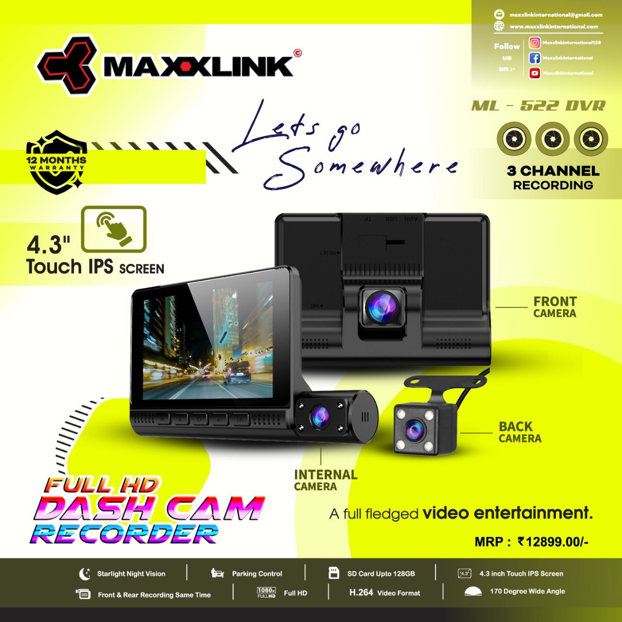 Maxxlink ML-522 3 Channel DVR