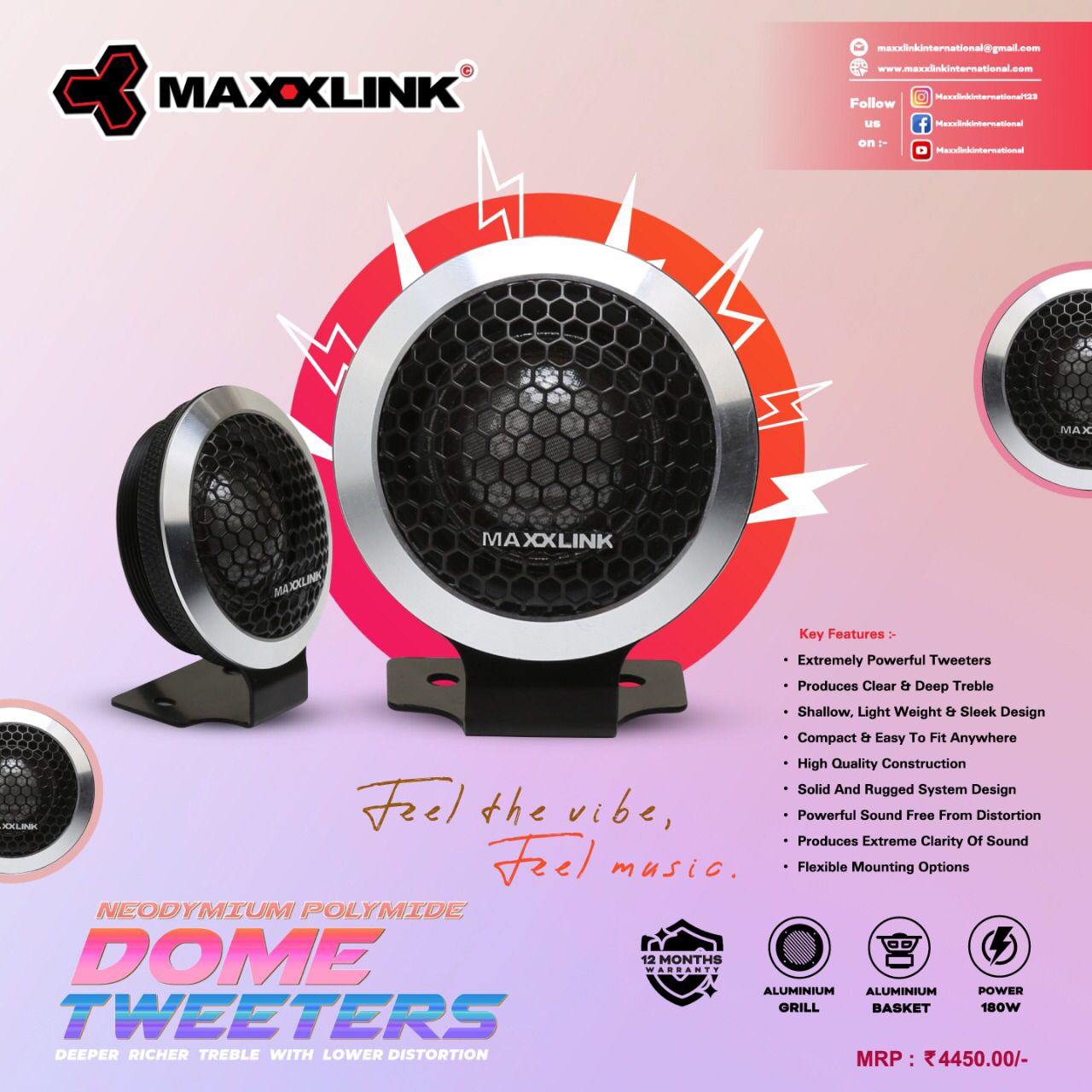 Maxxlink ML-TW1200 Dome Tweeters