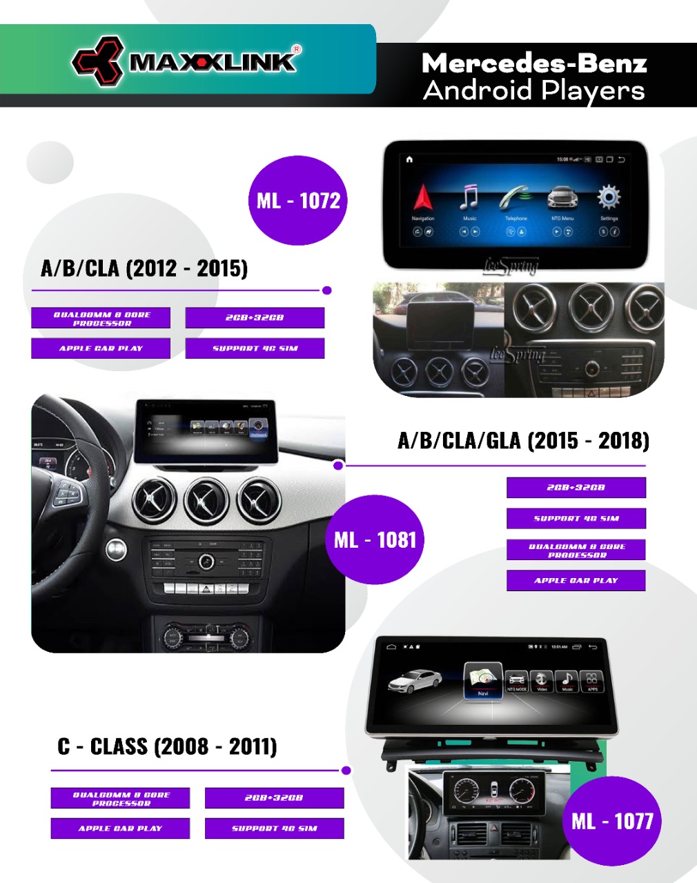 Maxxlink Android System – Mercedes Cars