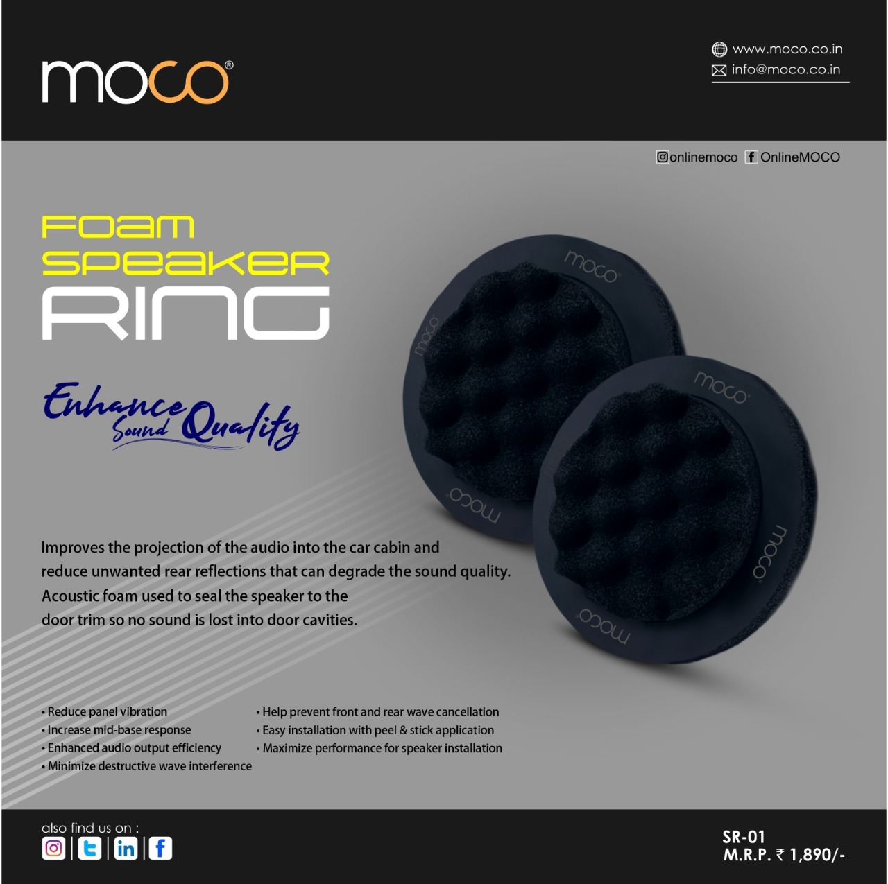 Moco SR-01 Foam Speaker Ring