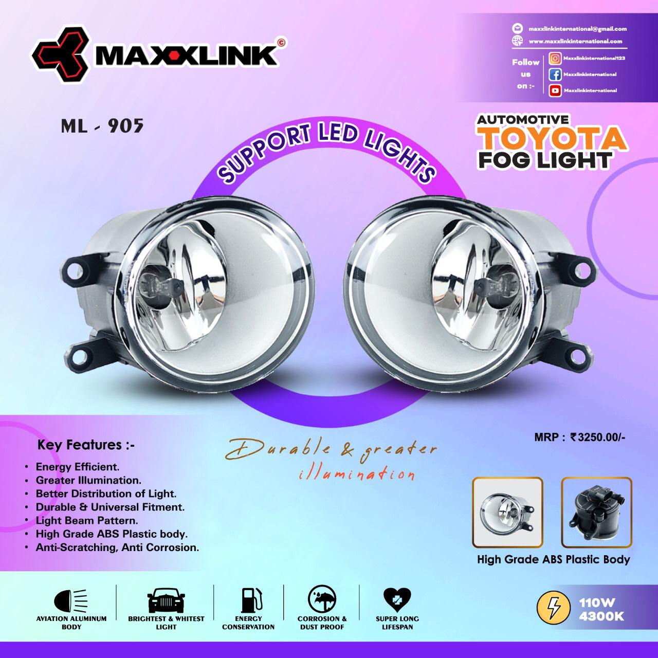 Maxxlink ML 905 Fog Lights for Toyota